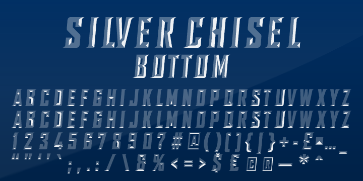Example font SILVER CHISEL #10